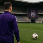Cedric Hatenboer in actie met Anderlecht-tenue tijdens een wedstrijdmoment.