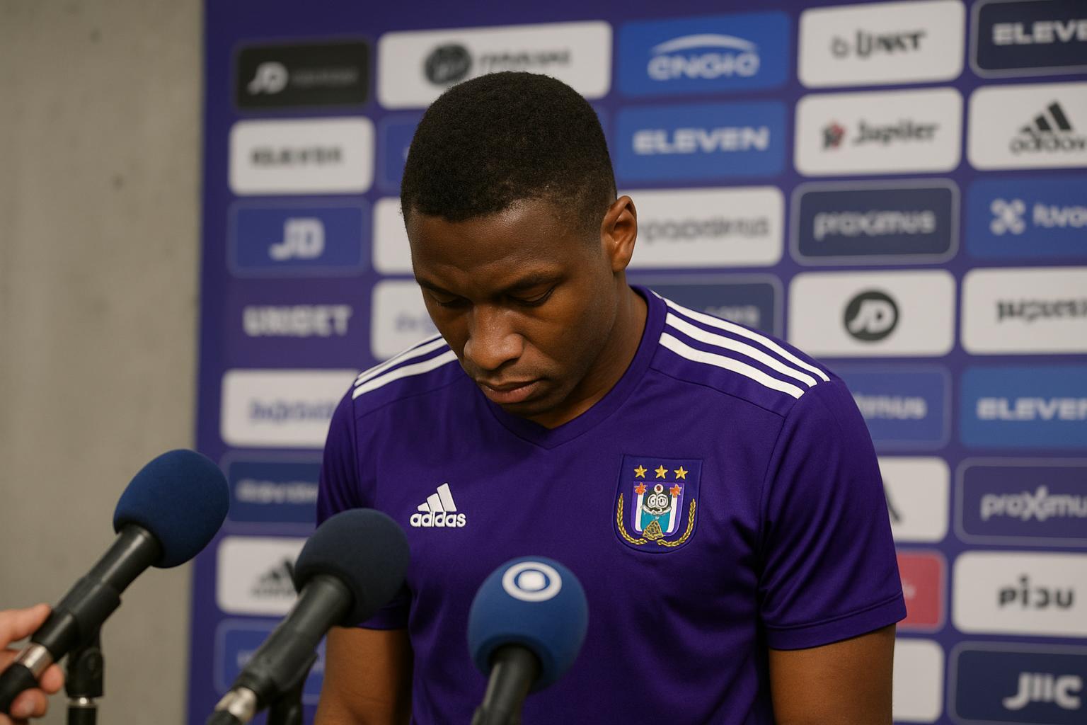 Ludwig Augustinsson van Anderlecht reageert na de wedstrijd op Stayen
