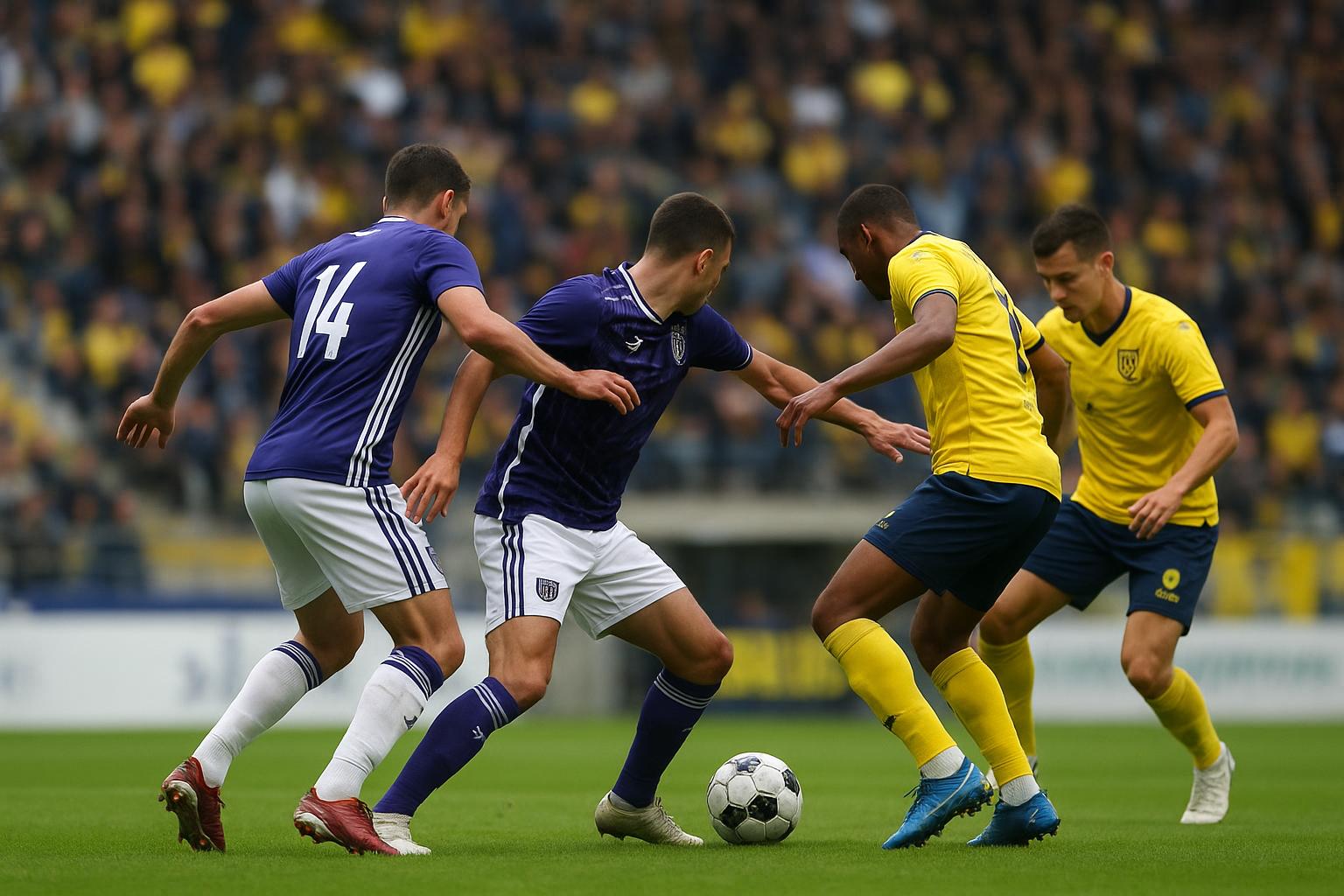 Actiebeeld tijdens STVV tegen RSC Anderlecht op Stayen