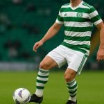 Arne Engels van Celtic Glasgow in actie tijdens een wedstrijd