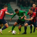 Actiebeeld uit Cercle Brugge tegen FCV Dender in de Relegation Play-offs