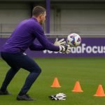 Nicaise Kudimbana op het oefenveld bij Anderlecht
