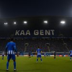Sfeervol stadionbeeld in Gent voor de topper tegen Club Brugge