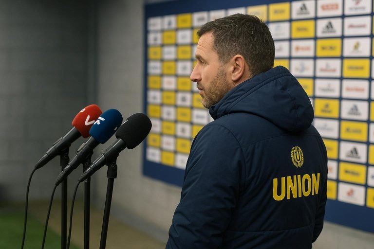 David Hubert, coach van Union SG, na de 0-0 tegen KAA Gent