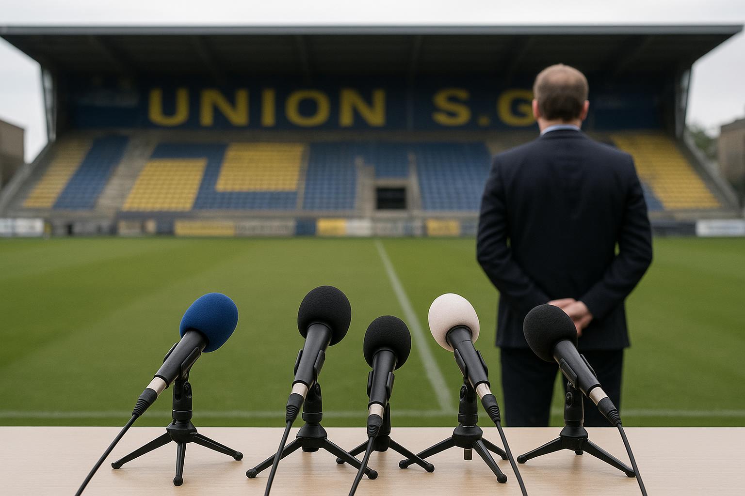Philippe Bormans, CEO van Union SG, tijdens een persmoment