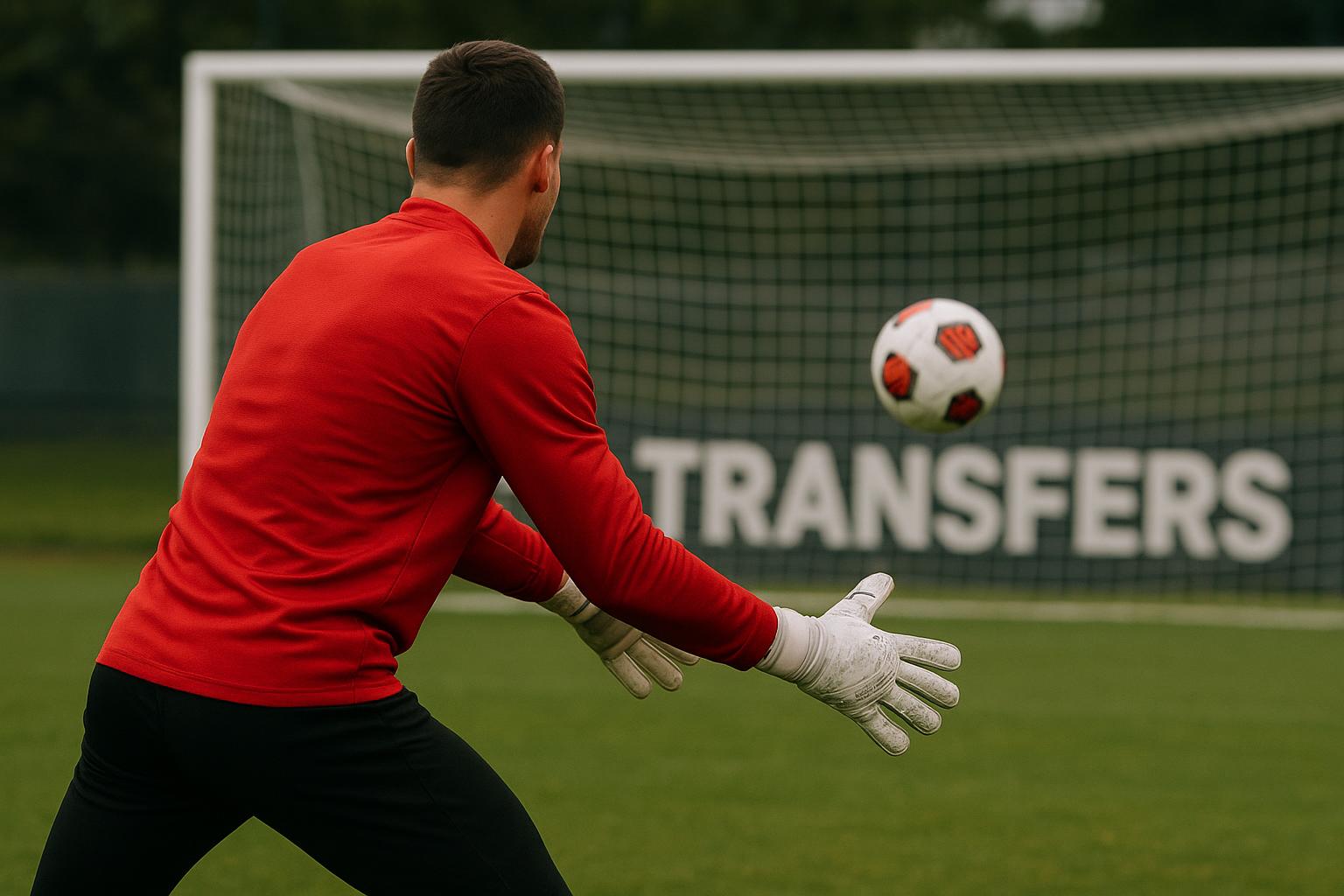 Matthieu Epolo in keepersuitrusting bij Standard Luik tijdens een trainingsmoment