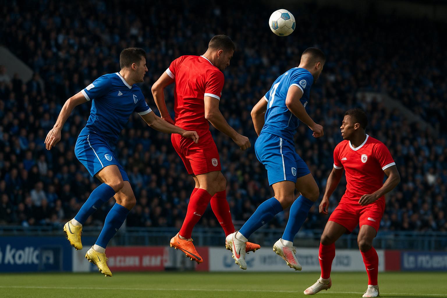 Spelmoment uit KRC Genk tegen Standard in de Cegeka Arena