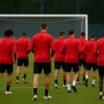 Rode Duivels tijdens de stage in de Verenigde Staten na de oefenmatch tegen Mexico