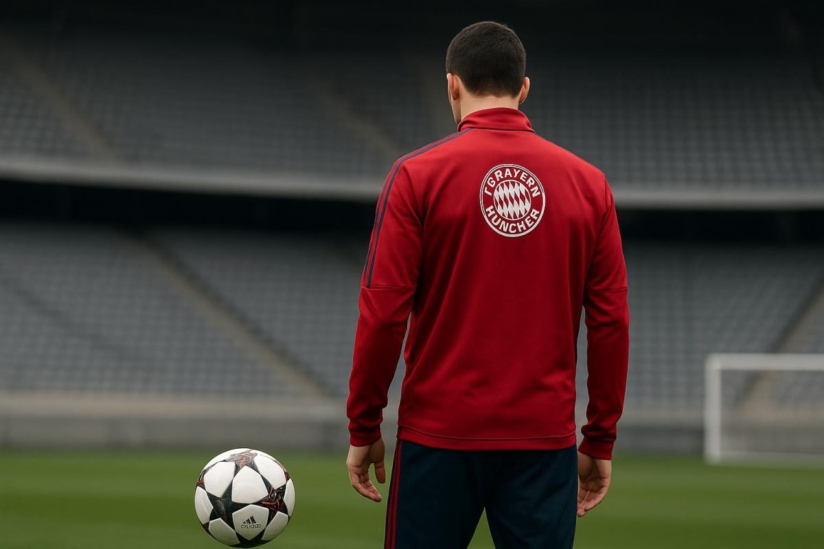 Training bij Bayern München met Nicolas Jackson op de achtergrond
