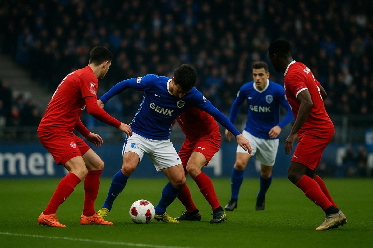 Spelmoment tijdens KRC Genk tegen Standard in de Jupiler Pro League