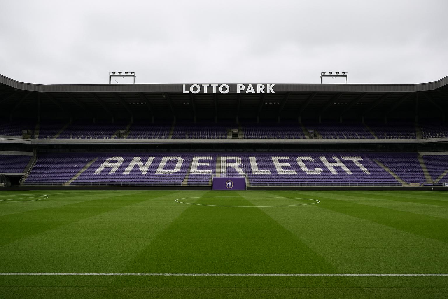 Sfeerbeeld rond het Lotto Park van RSC Anderlecht in aanloop naar transfernieuws.