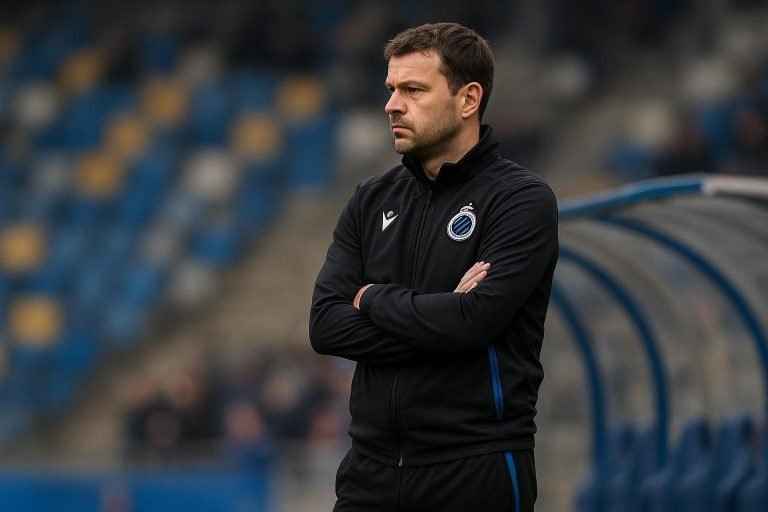 Ivan Leko langs de zijlijn bij Club Brugge tijdens een wedstrijdmoment