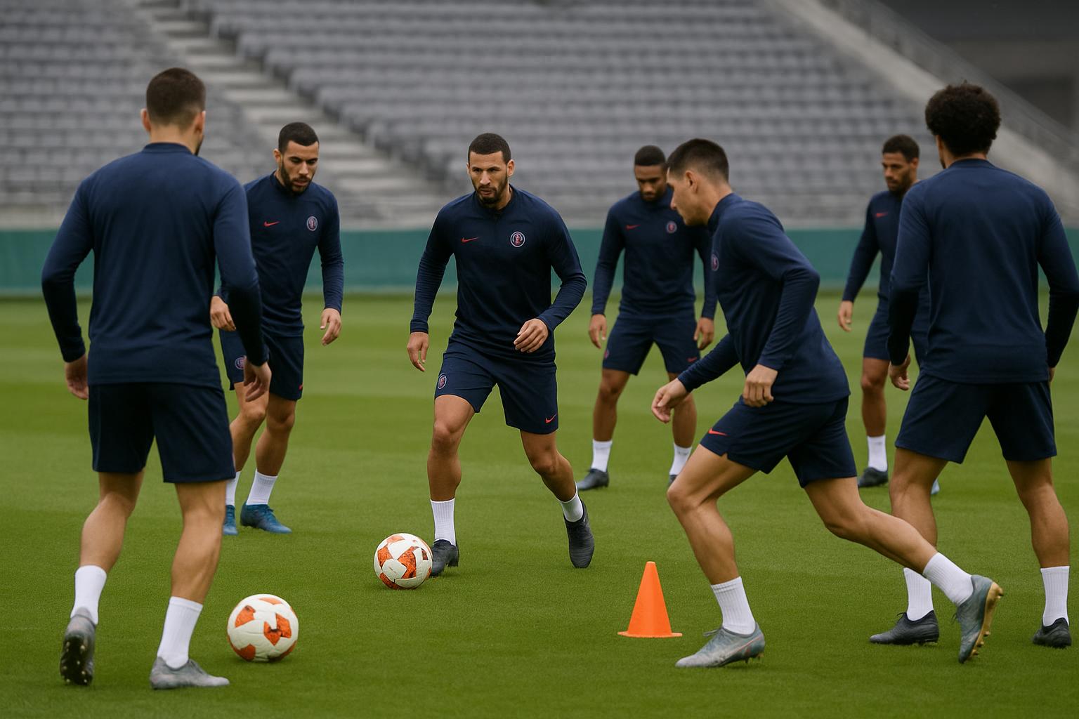 PSG-spelers op training met Achraf Hakimi en Vitinha opnieuw bij de groep