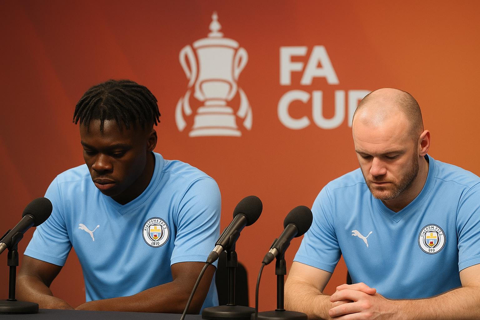 Jérémy Doku na zijn wedstrijd op Wembley in gesprek bij de BBC, met Wayne Rooney op de achtergrond.