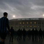Sfeerbeeld aan het Jan Breydelstadion van Club Brugge zonder herkenbare gezichten