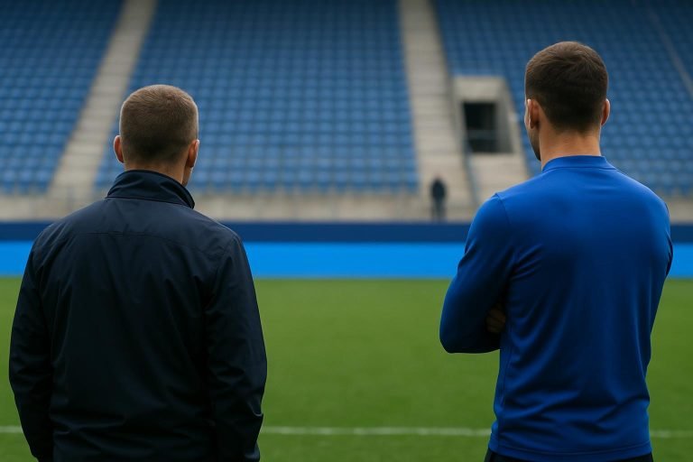 Dimitri De Condé van KRC Genk in een stadionomgeving tijdens een wedstrijdavond