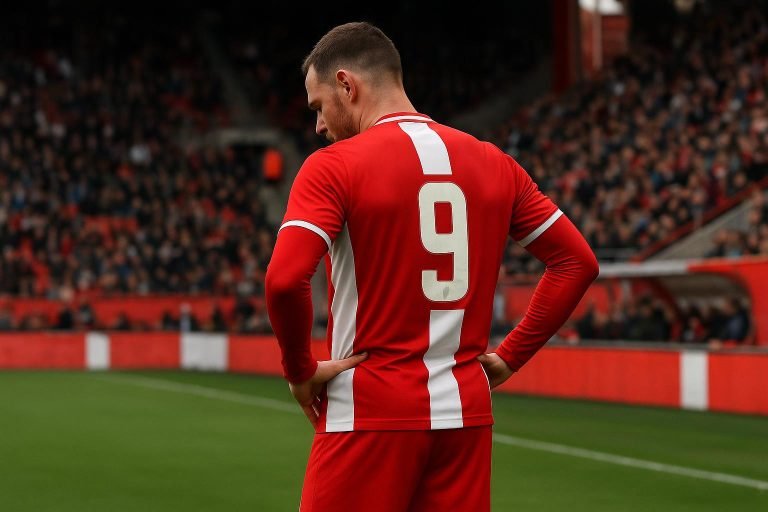 Vincent Janssen van Royal Antwerp FC tijdens een wedstrijd in het Bosuilstadion
