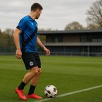 Training bij Club Brugge met focus op een flankaanvaller, als illustratie bij transfergeruchten rond Mamadou Diakhon