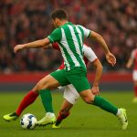 Joseph Opoku van Zulte Waregem in actie tijdens een wedstrijd