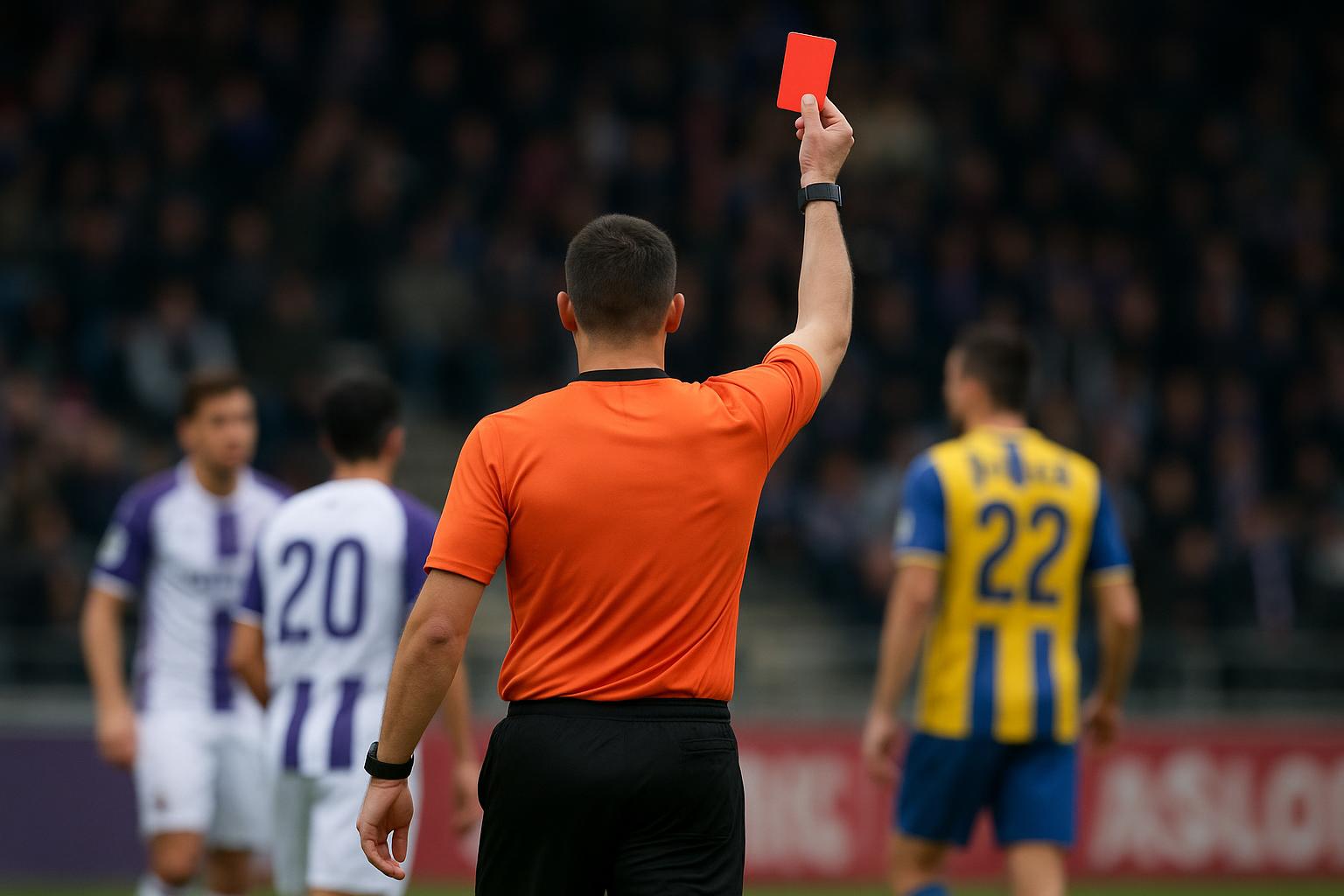 Killian Sardella van Anderlecht na zijn rode kaart in het duel met Union SG.