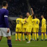 Sfeershot in het stadion op Stayen tijdens STVV tegen Anderlecht