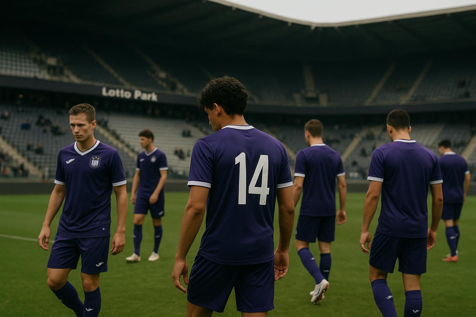Sfeerbeeld in het Lotto Park bij RSC Anderlecht tijdens een wedstrijd