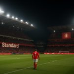 Sfeerbeeld in en rond het stadion van Standard Luik tijdens een wedstrijdavond