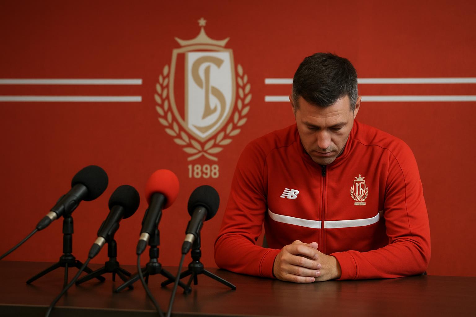 Vincent Euvrard tijdens een persmoment bij Standard in Sclessin