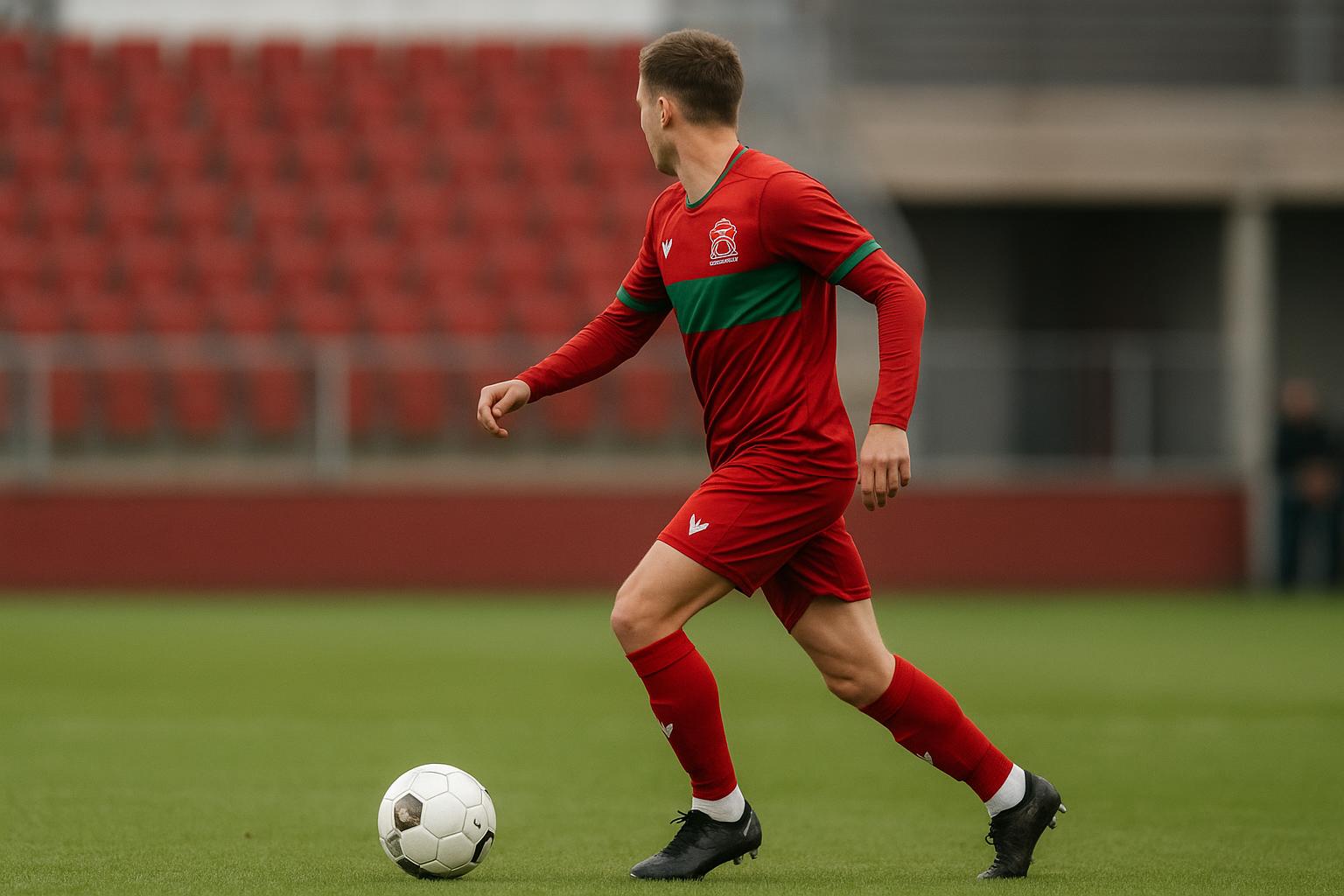Jeppe Erenbjerg van Zulte Waregem tijdens een match in de Jupiler Pro League