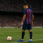 João Cancelo in actie voor FC Barcelona tijdens een wedstrijd
