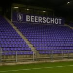 Sfeerbeeld van het Olympisch Stadion op het Kiel bij Beerschot, met zicht op de tribunes