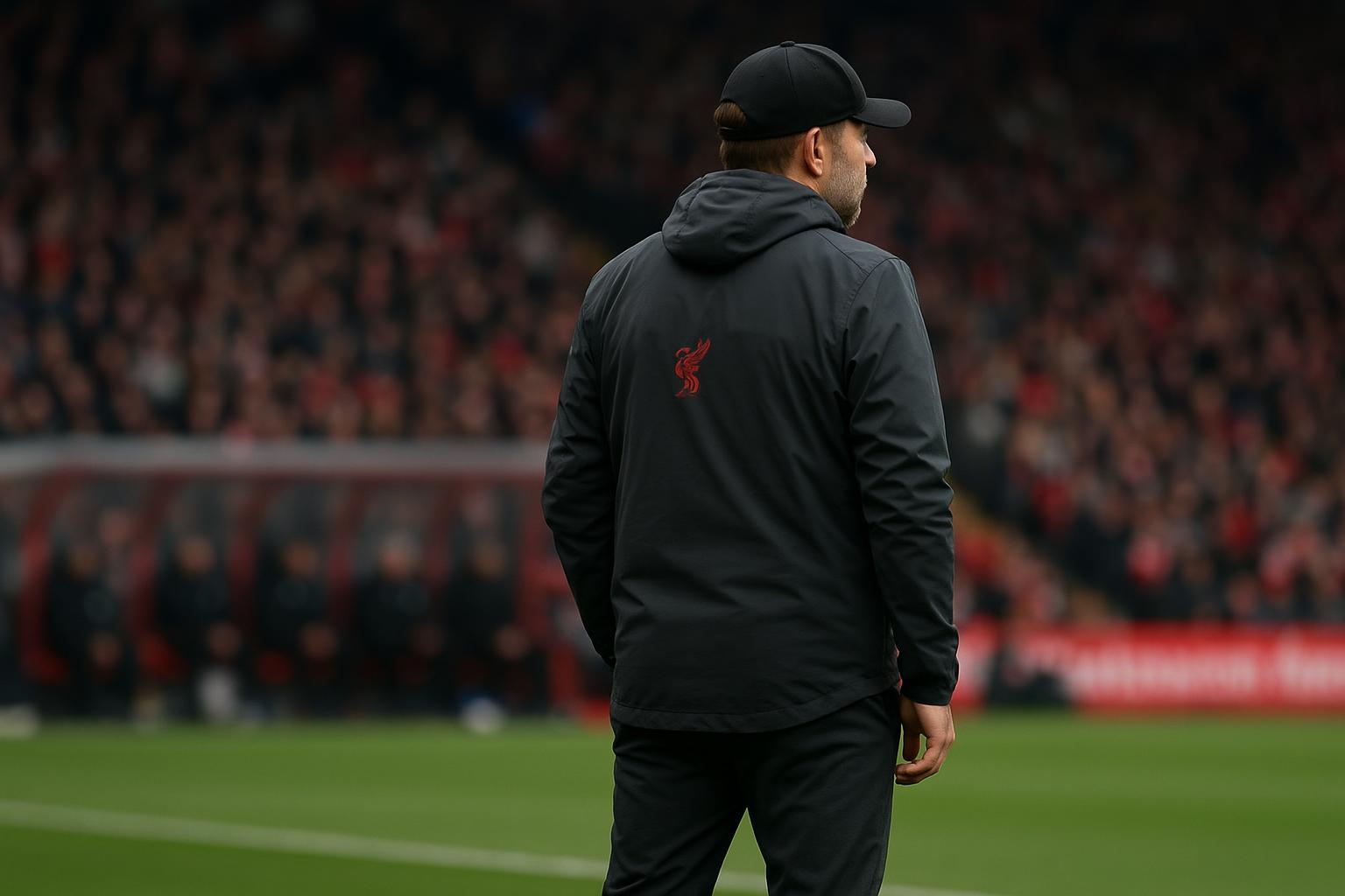 Liverpool-coach Arne Slot langs de zijlijn tijdens een Premier League-wedstrijd