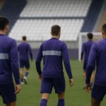 Sfeerbeeld op training bij RSC Anderlecht met spelers zonder herkenbare gezichten