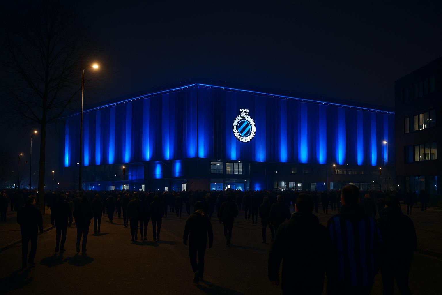 Sfeershot rond het Jan Breydelstadion in aanloop naar Club Brugge tegen Union SG in de Champions’ Play-Offs