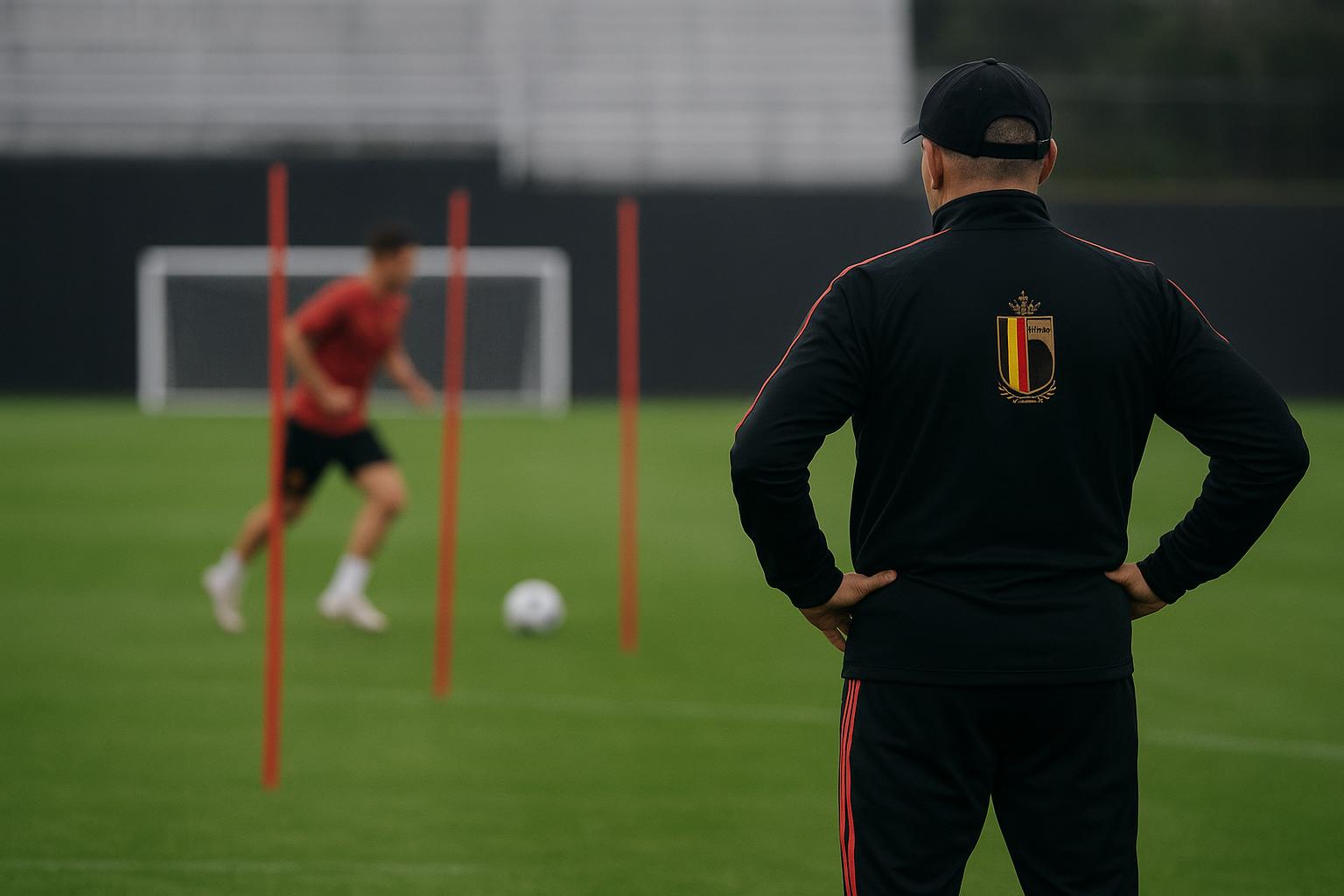 Rudi Garcia tijdens de oefenstage van de Rode Duivels in de Verenigde Staten