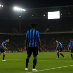 Sfeerbeeld in een stadion tijdens de Champions' Play-Offs met Club Brugge en Union SG als context