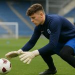 Keepershandschoenen en trainingsmateriaal van KRC Genk in de Cegeka Arena