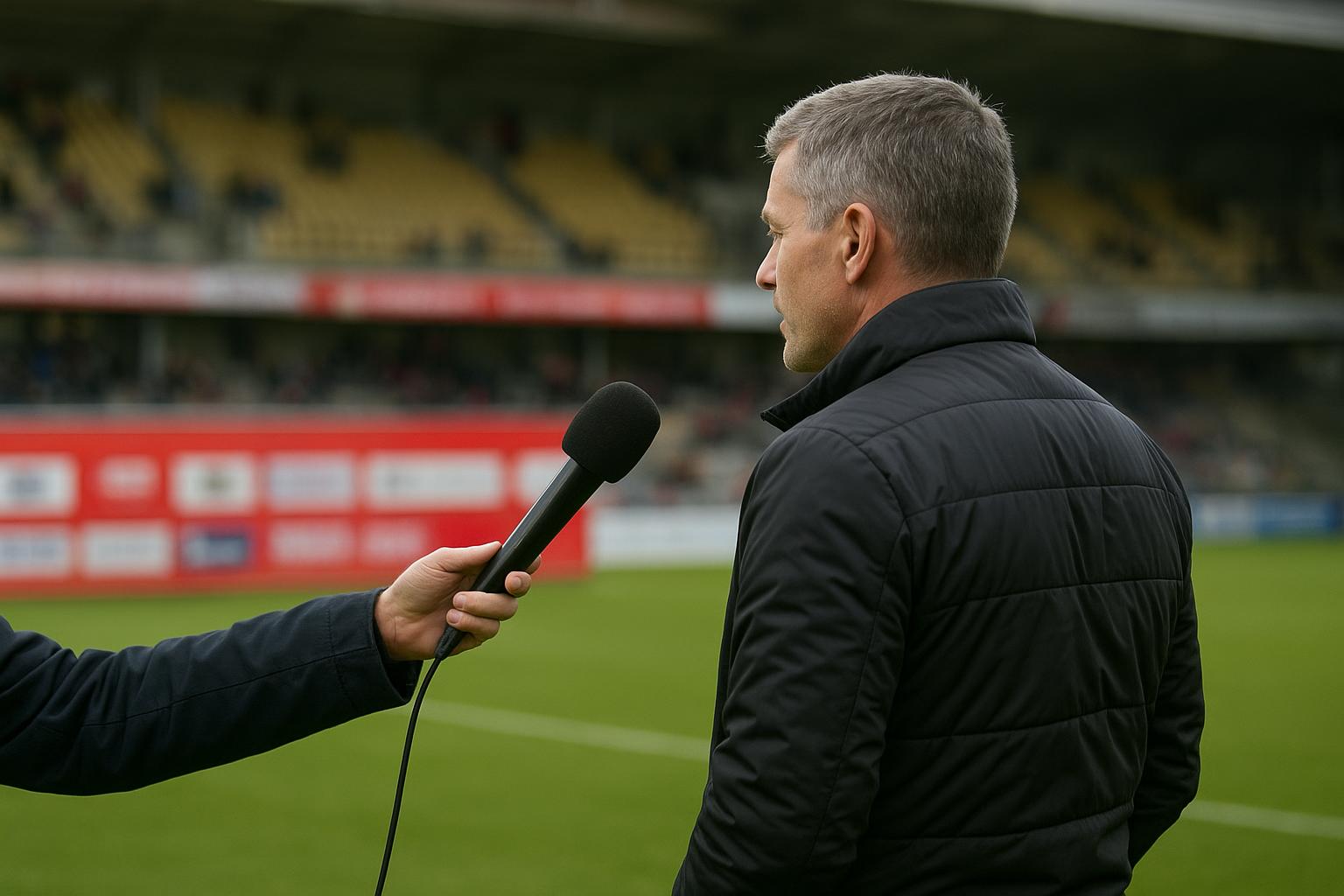 Hein Vanhaezebrouck langs de lijn tijdens een wedstrijd