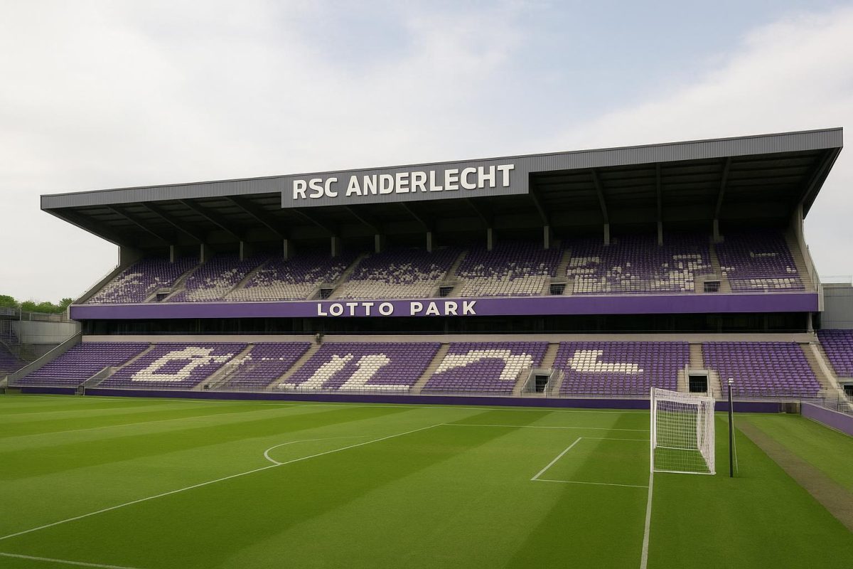 Sfeershot van het Lotto Park van RSC Anderlecht in Brussel