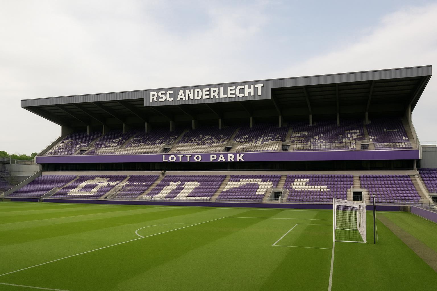 Sfeershot van het Lotto Park van RSC Anderlecht in Brussel