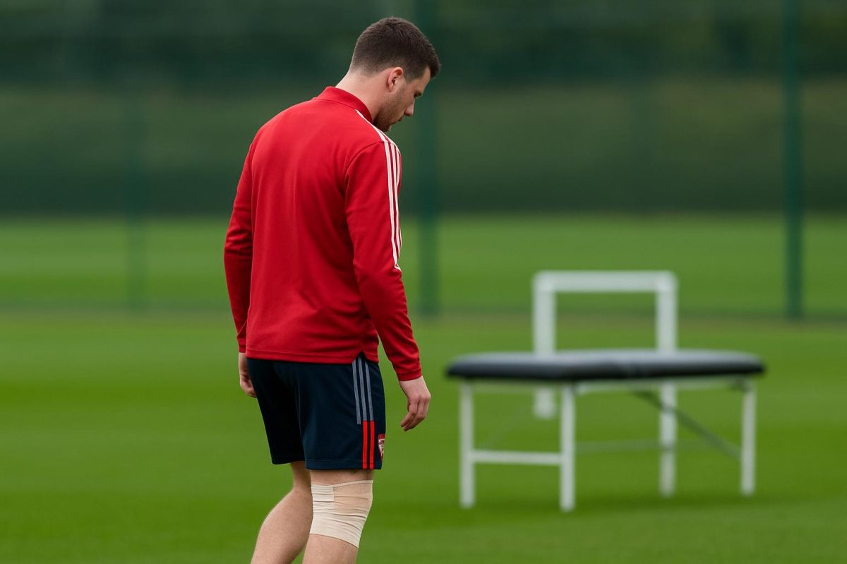 Leandro Trossard van Arsenal tijdens een trainingsmoment