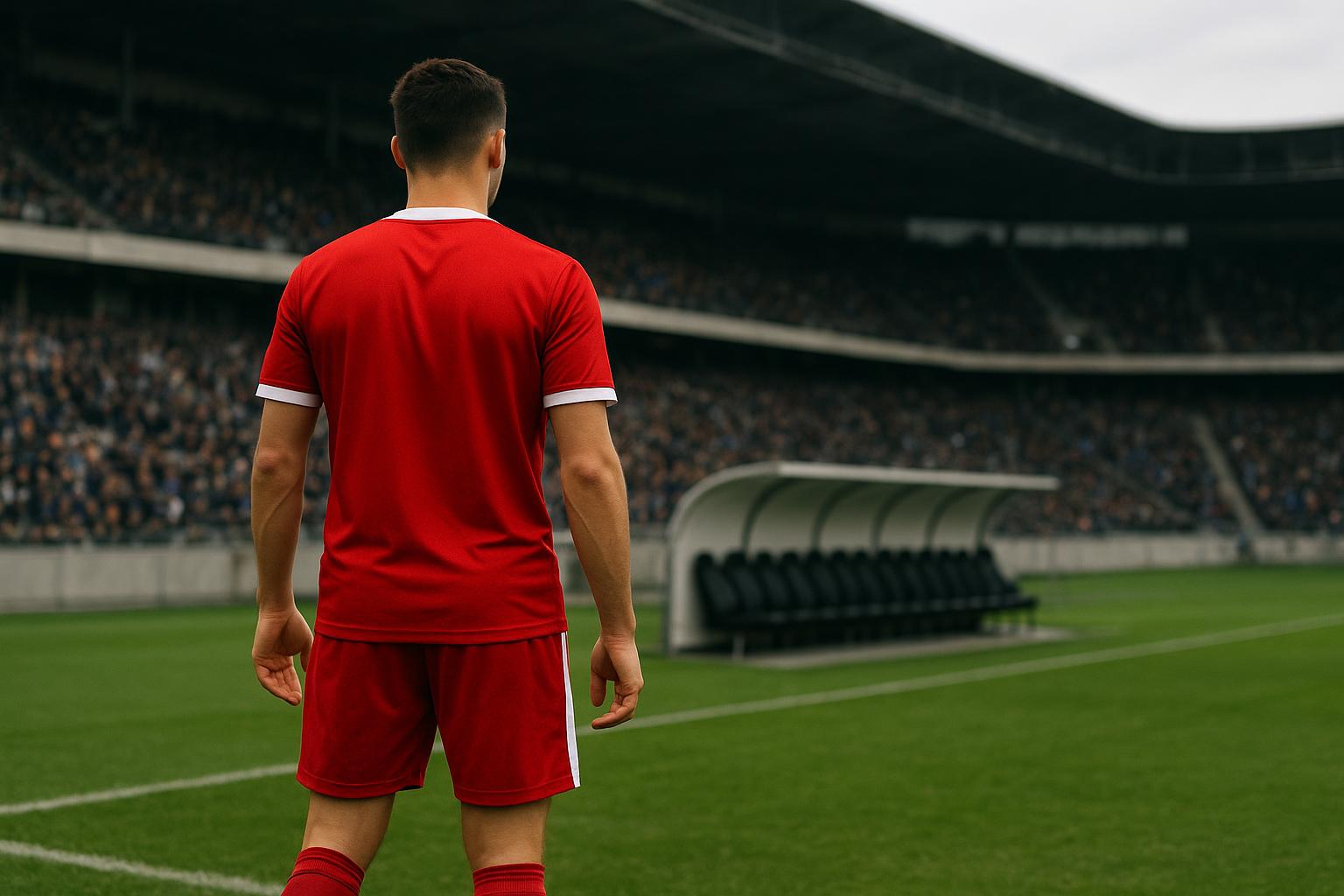 Rechtsachter in actie tijdens een wedstrijd in de Jupiler Pro League