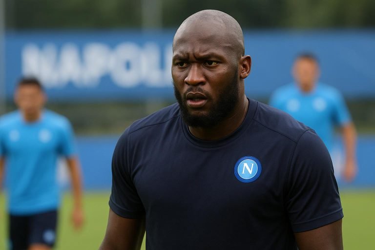 Romelu Lukaku in trainingscontext gelinkt aan Napoli, zonder herkenbare gezichten