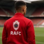 Farouck Adekami van Royal Antwerp FC langs de zijlijn in het Bosuilstadion