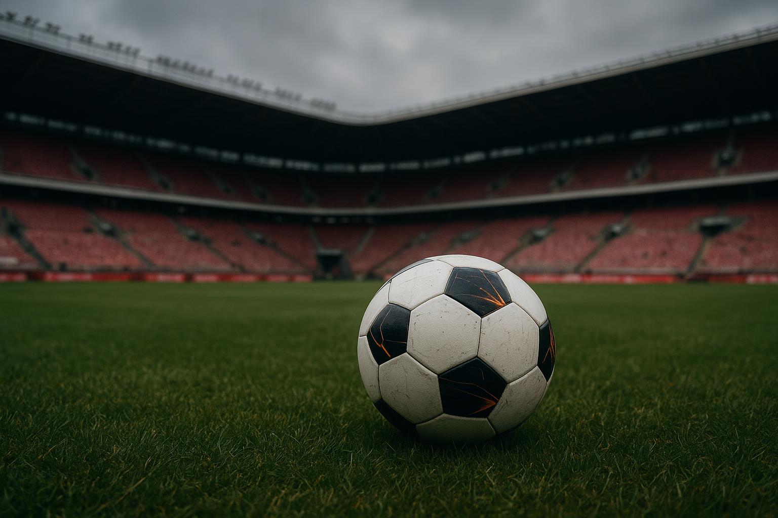 Een wedstrijdbal van de Jupiler Pro League in een Belgisch stadion