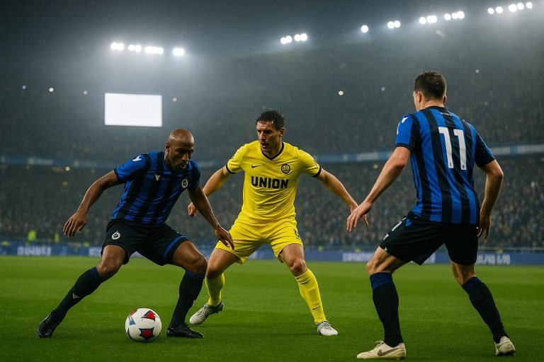 Sfeerbeeld rond een wedstrijd in de titelstrijd tussen Club Brugge en Union