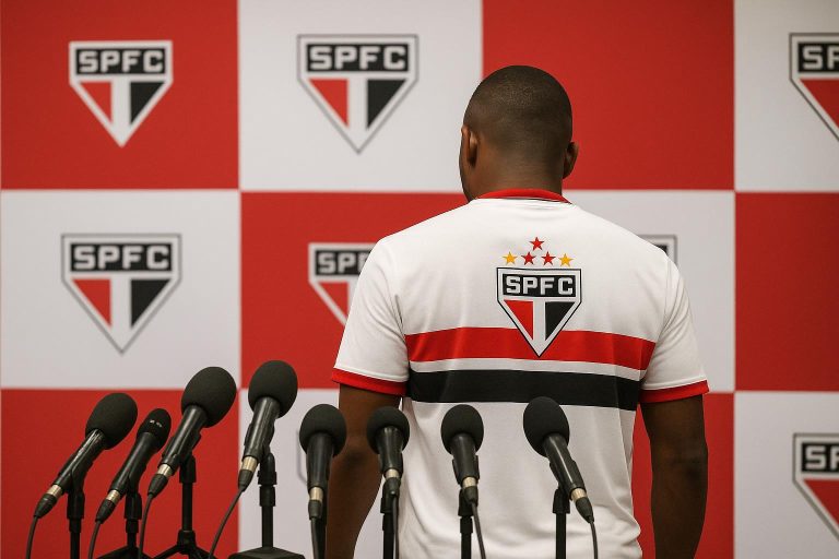 Neutrale sfeerfoto van een voetbalstadion met spelers op de achtergrond, passend bij het nieuws over Oscar die stopt door hartproblemen.