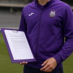 Thorgan Hazard van RSC Anderlecht tijdens een trainingsmoment op de clubsite