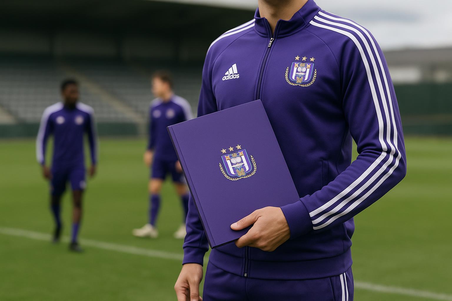 Thorgan Hazard van RSC Anderlecht tijdens een trainingsmoment in aanloop naar de play-offs