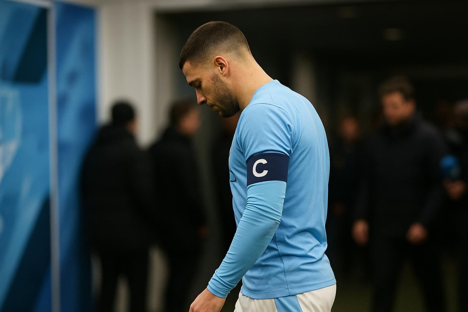 Bernardo Silva van Manchester City tijdens een wedstrijd, kort na de bevestiging van zijn vertrek.